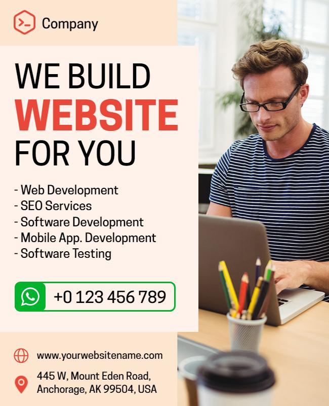 Web Development Services Promotional Flyer Template