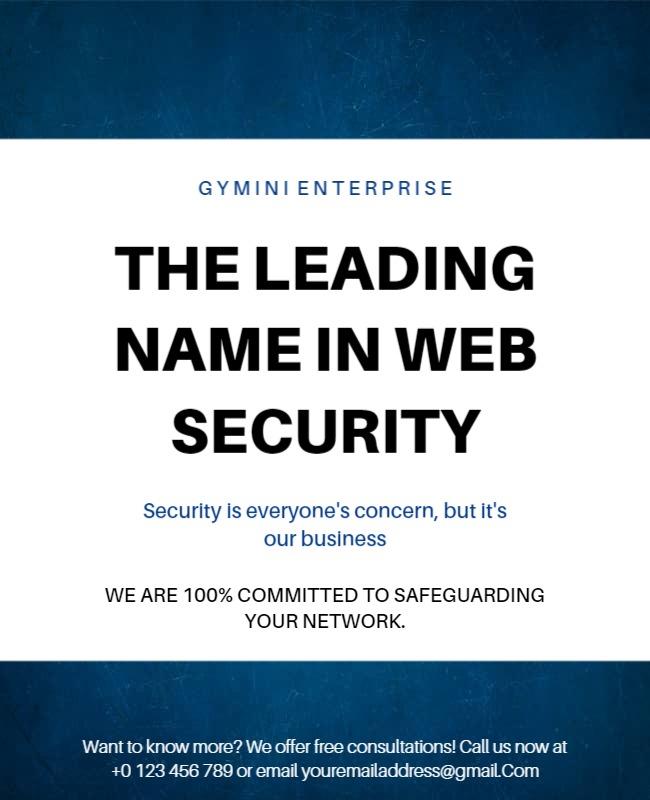 Web Security Service Promotional Flyer Template