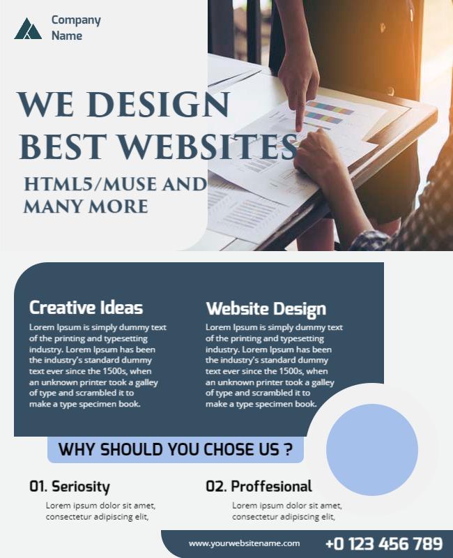 Website Design Services Promotional Flyer Template