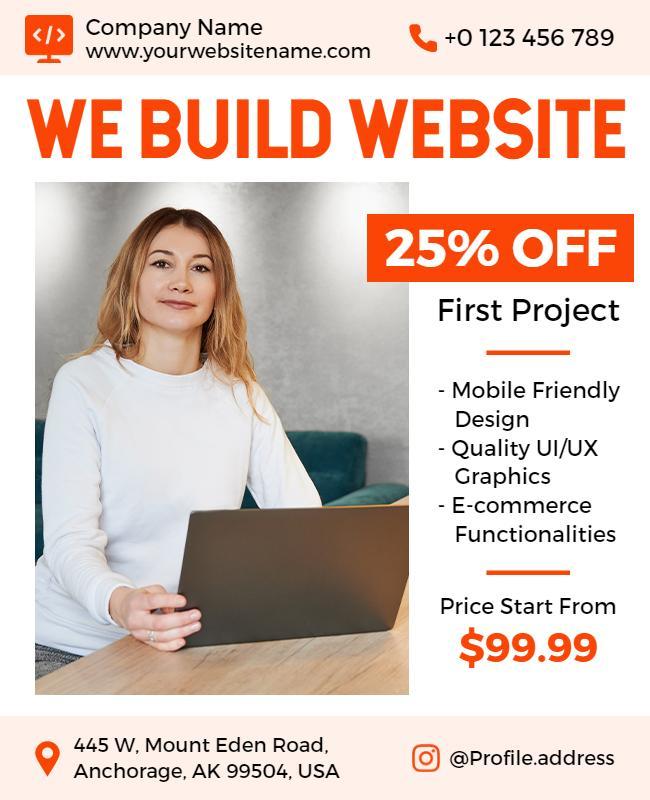 Website Development Service Promotion Flyer Template