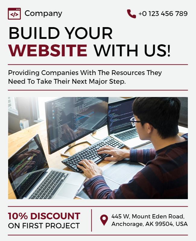 Website Development Services Promotional Flyer Template