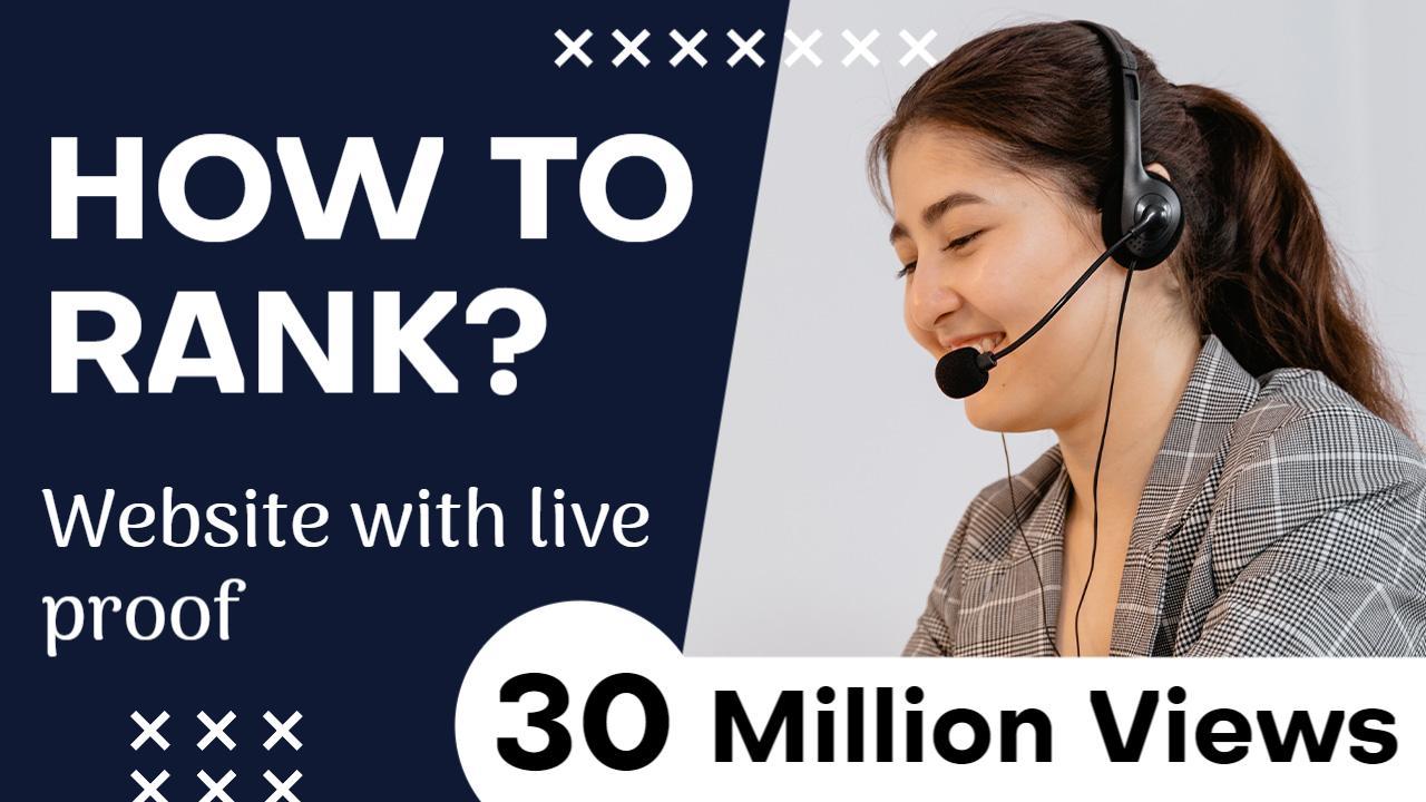 Website Ranking Guide with Live Proof Tutorial YouTube Thumbnail Template