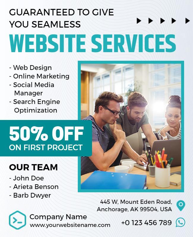 Website Services Promotion Flyer Template