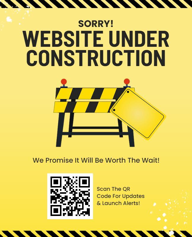 Website Under Construction Alert Flyer Template