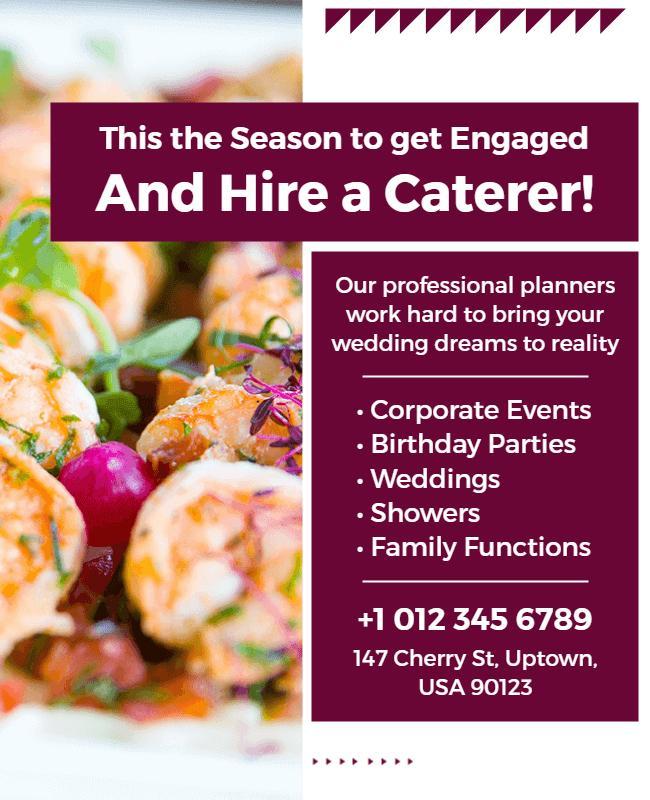 Wedding and Event Catering Services Flyer Template