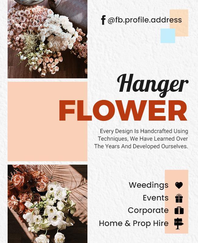 Wedding and Event Floral Arrangement Flyer Template