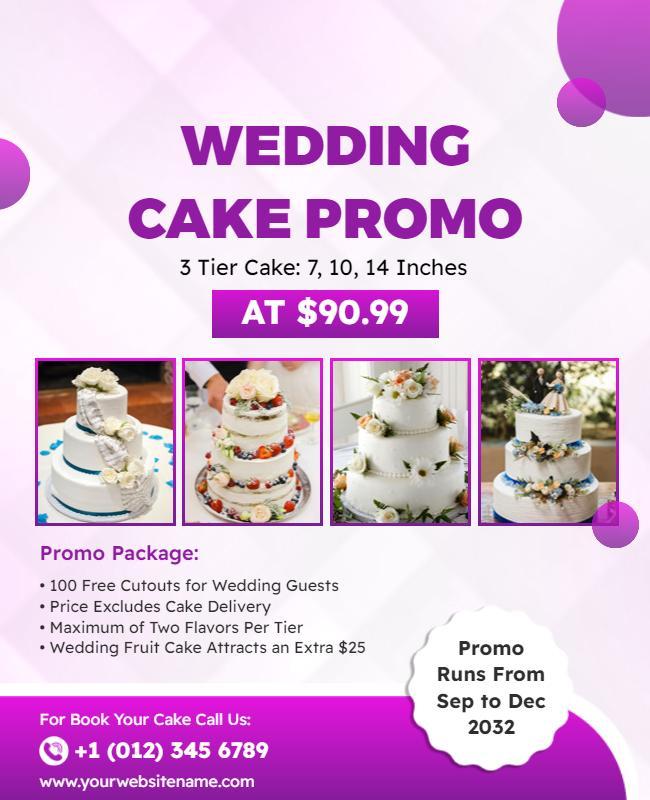 Wedding Cake Promotion Event Flyer Template