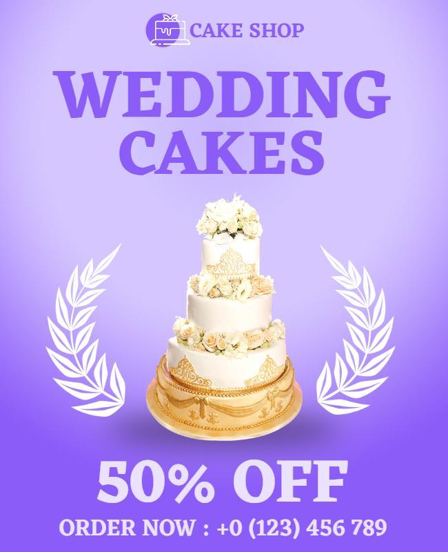 Wedding Cake Sale Promotion Flyer Template