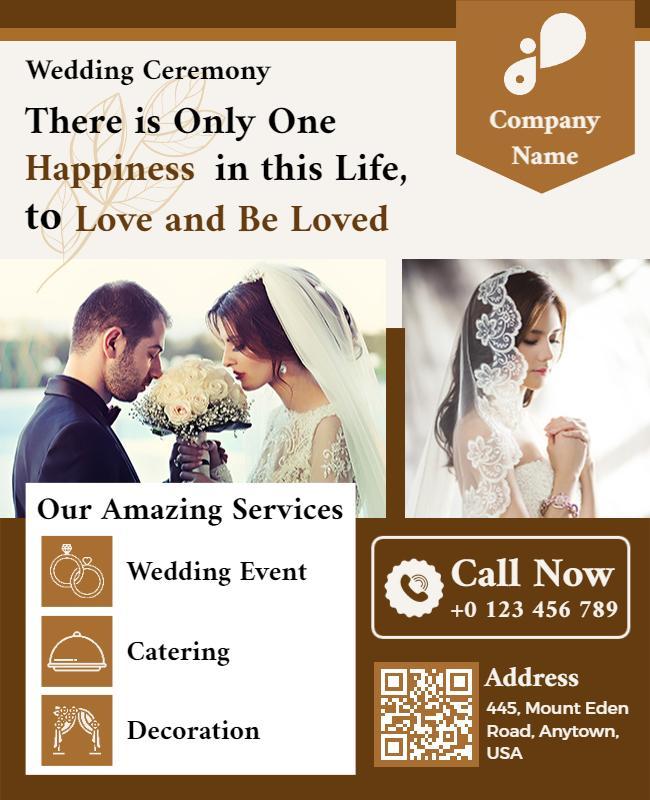 Wedding Ceremony Flyer Template