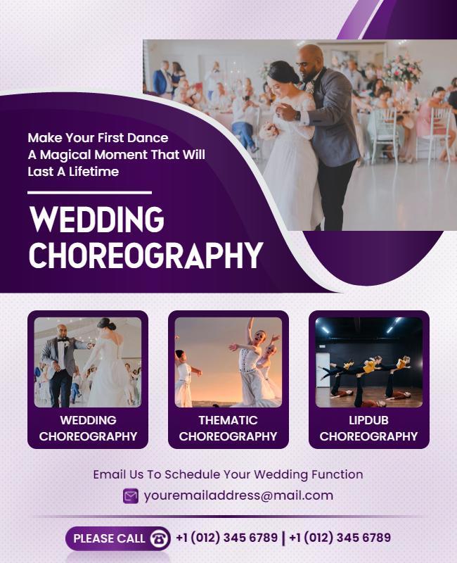 Wedding Dance Choreography Services Flyer Template