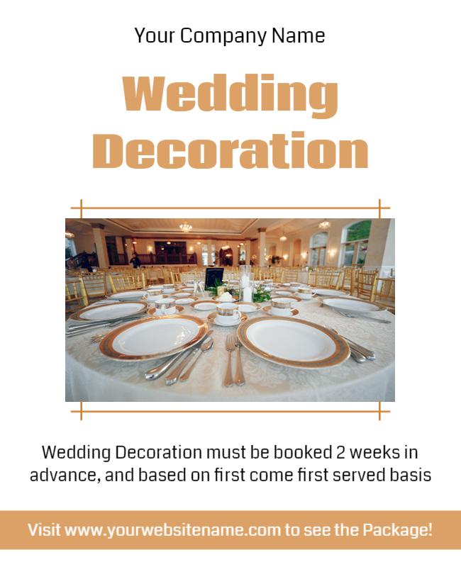 Wedding Decoration Flyer Template