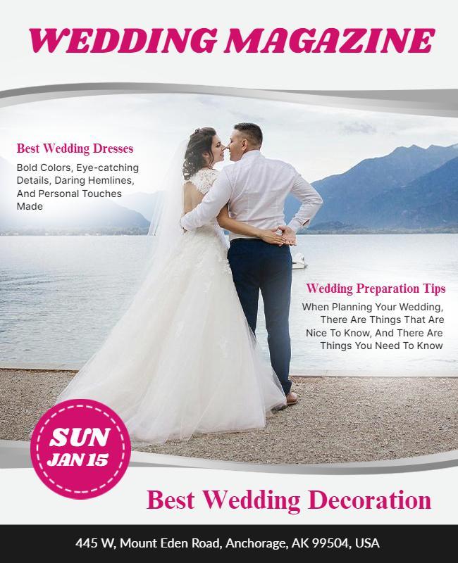 Wedding Magazine Event Announcement Flyer Template