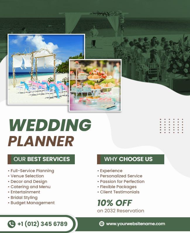 Wedding Planner Services Promotional Flyer Template