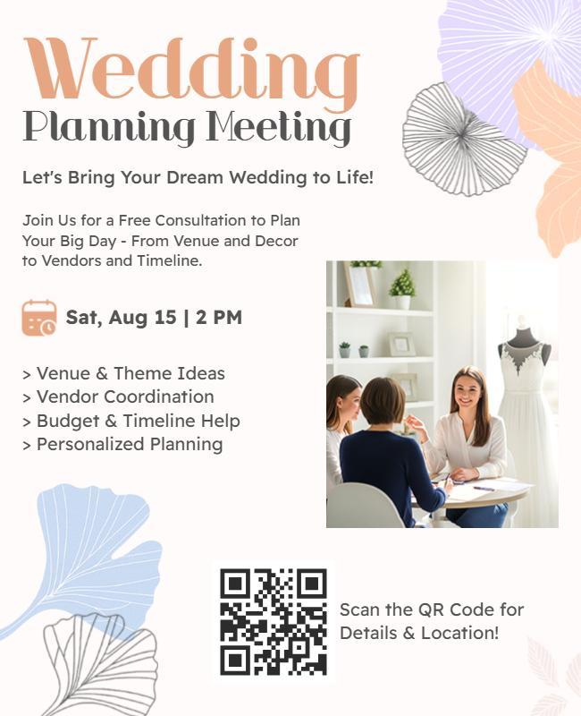 Wedding Planning Consultation Meeting Flyer Template