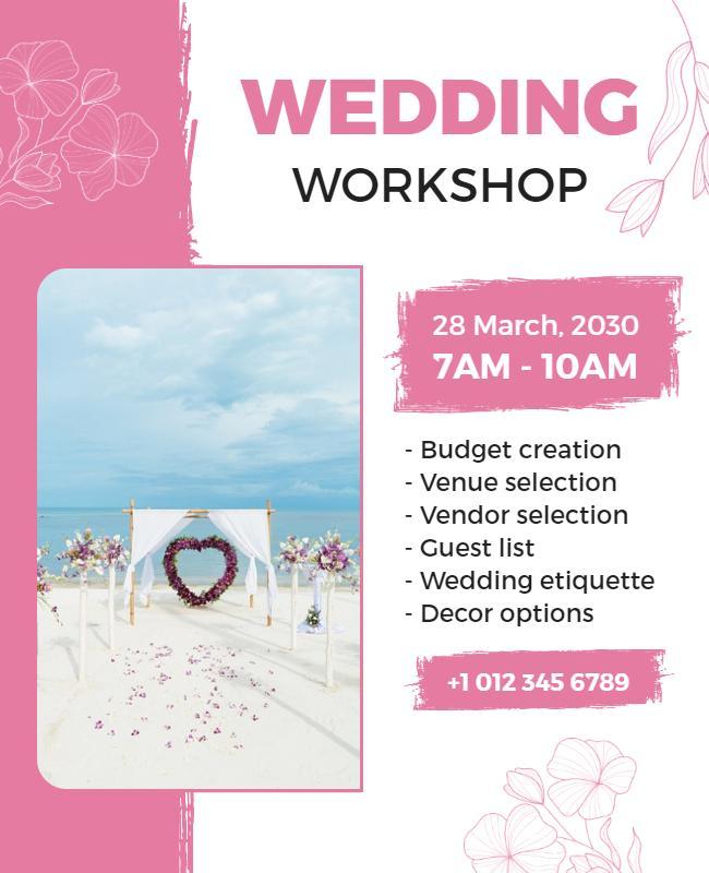 Wedding Planning Workshop Flyer Template