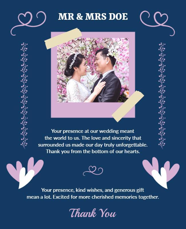 Wedding Thank You Card Flyer Template