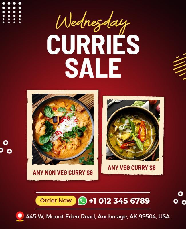 Wednesday Curry Sale Flyer Template