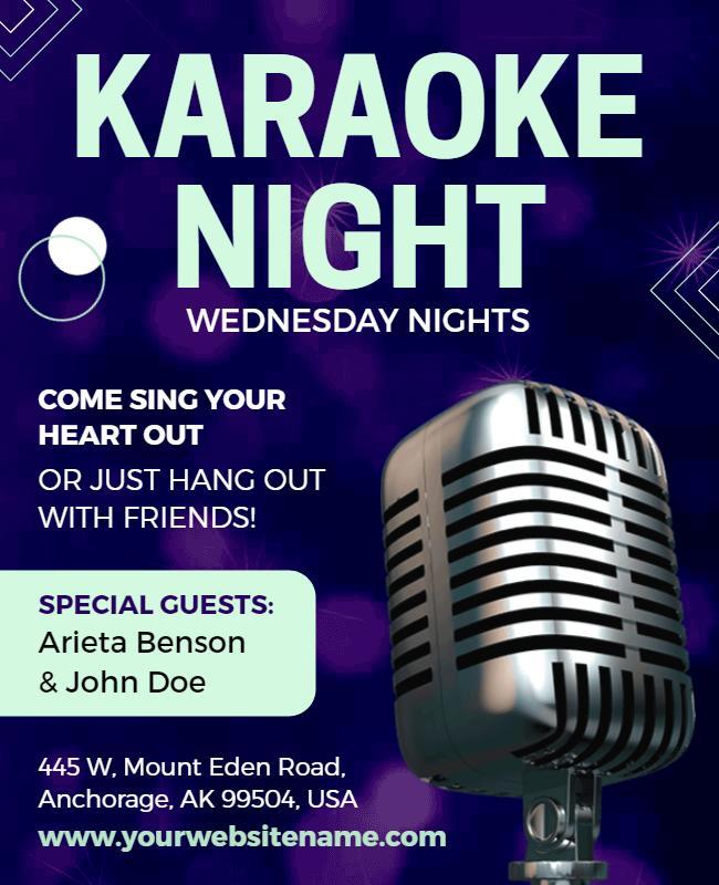 Wednesday Karaoke Night Event Flyer Template