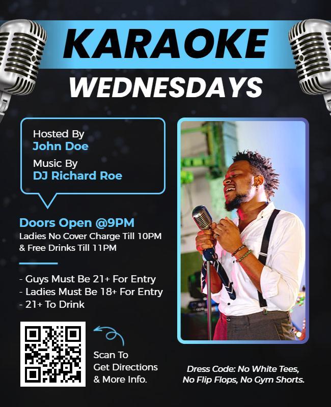 Wednesday Karaoke Special Event Flyer Template