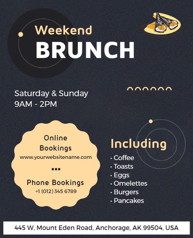 Weekend Brunch Event Promotion Flyer Template