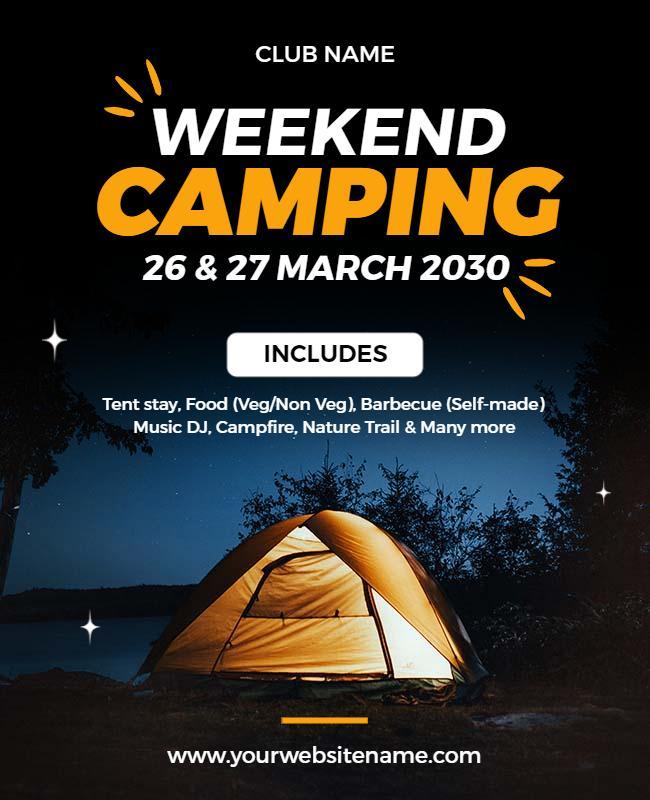 Weekend Camping Adventure Event Flyer Template