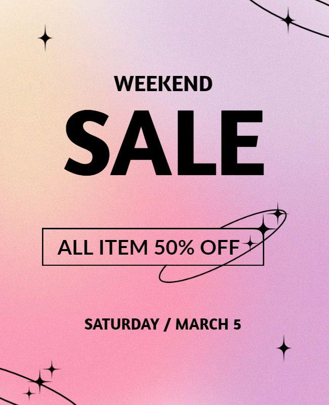 Weekend Discount Sale Event Flyer Template