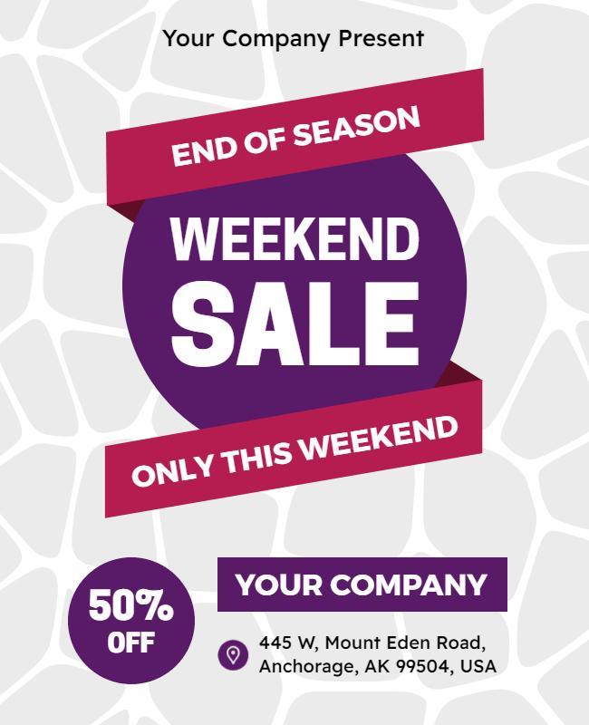 Weekend End Of Season Sale Flyer Template