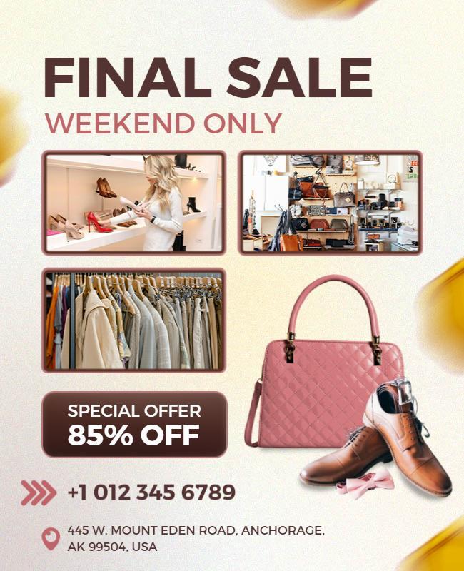 Weekend Fashion Sale Promotion Flyer Template