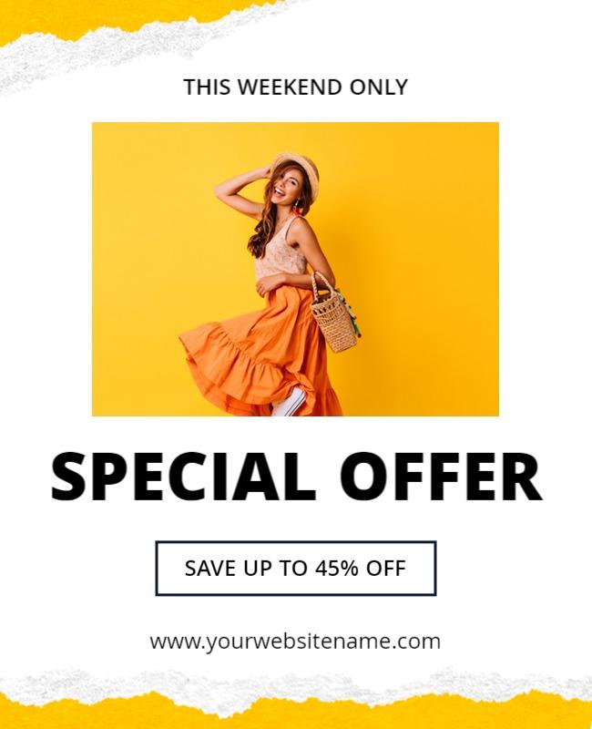 Weekend Fashion Special Offer Flyer Template