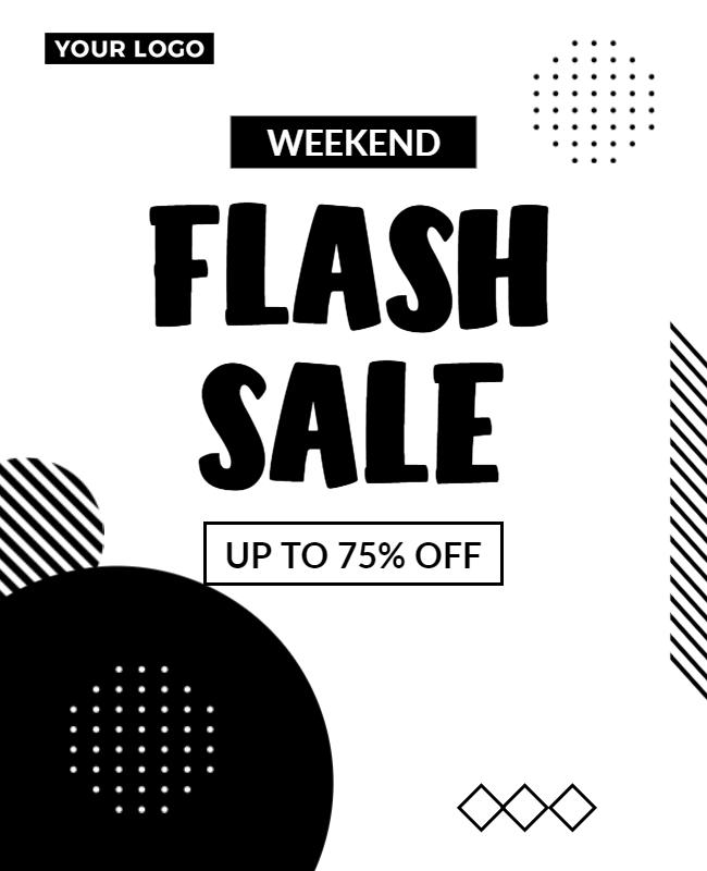 Weekend Flash Sale Promotional Flyer Template