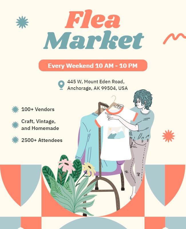 Weekend Flea Market Event Flyer Template