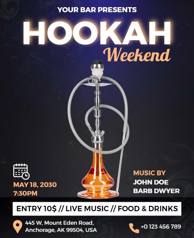 Weekend Hookah Party Event Flyer Template