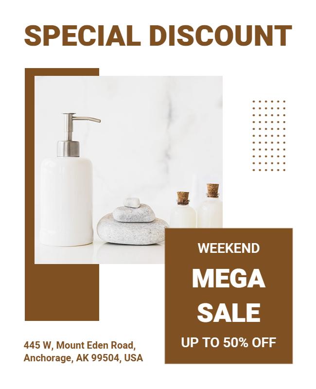 Weekend Mega Sale Special Discount Flyer Template