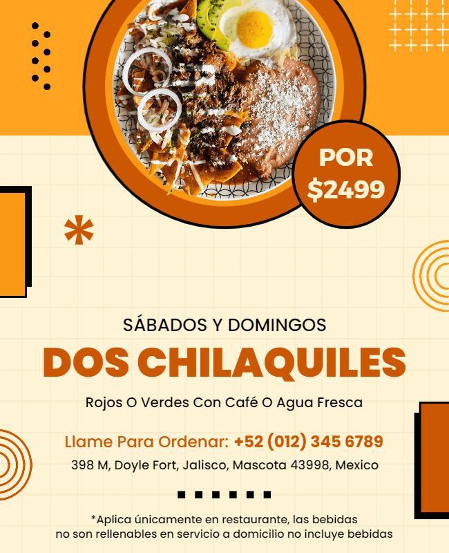 Weekend Mexican Chilaquiles Special Offer Flyer Template