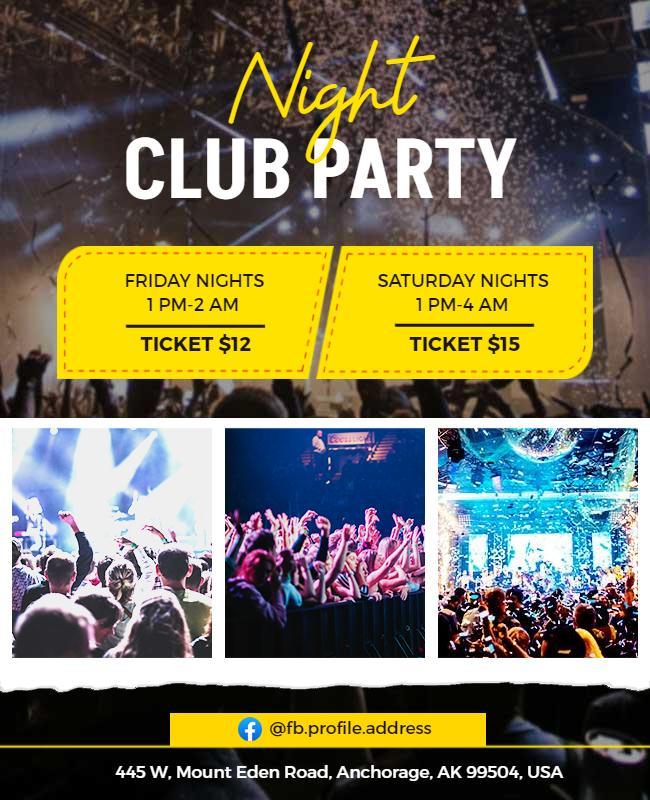 Weekend Night Club Party Event Flyer Template