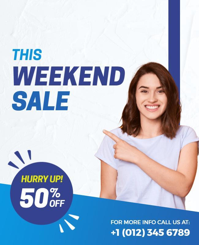 Weekend Sale Promotional Discount Flyer Template