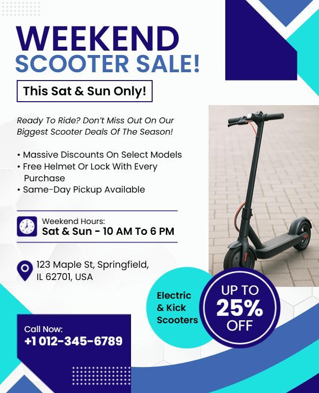 Weekend Scooter Sale Event Flyer Template