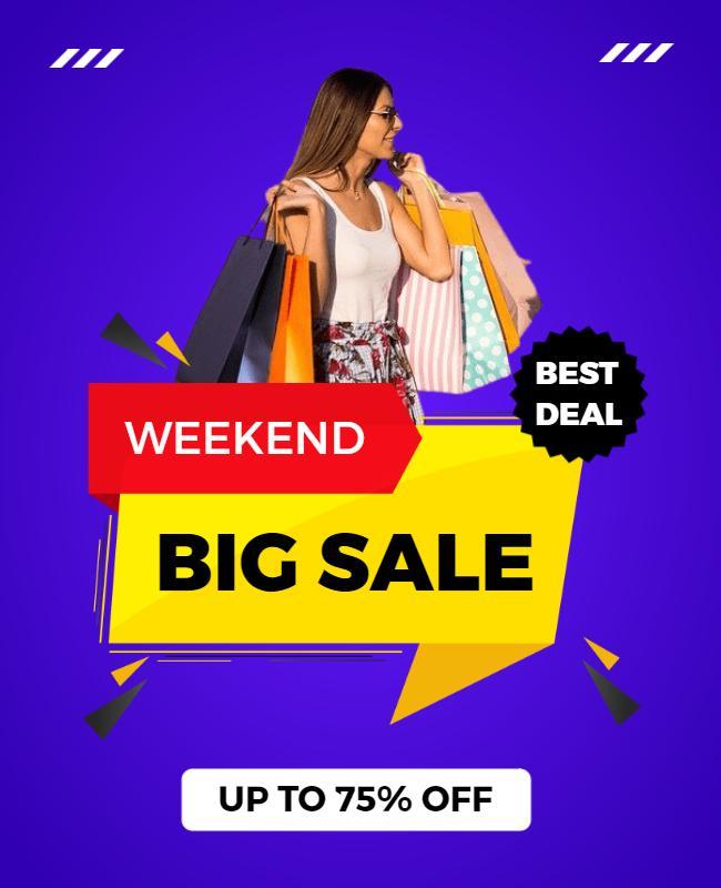 Weekend Shopping Discount Event Flyer Template