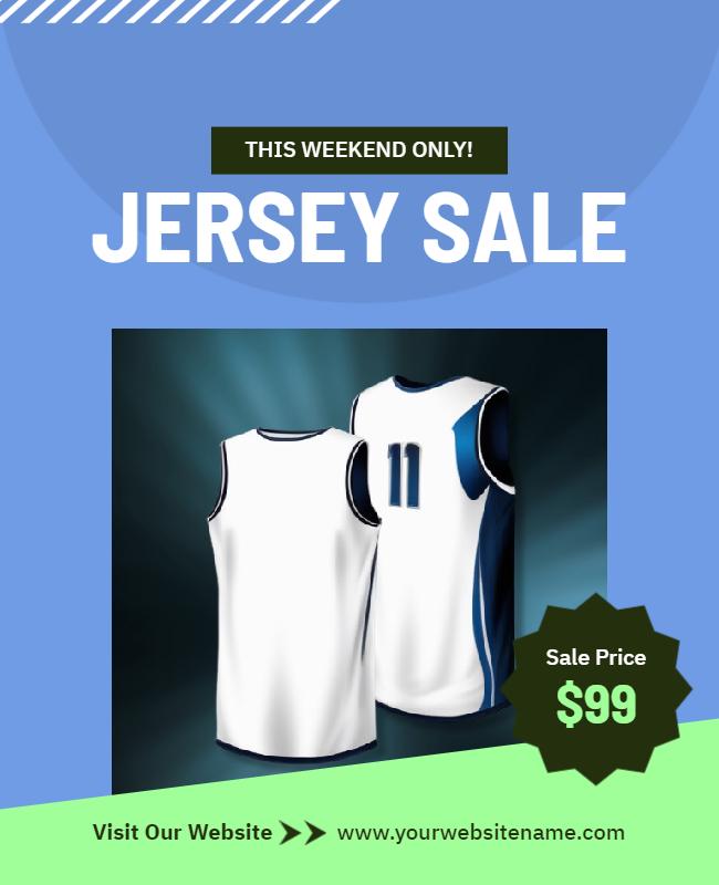 Weekend Sports Jersey Sale Flyer Template