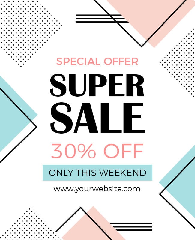 Weekend Super Sale Discount Flyer Template