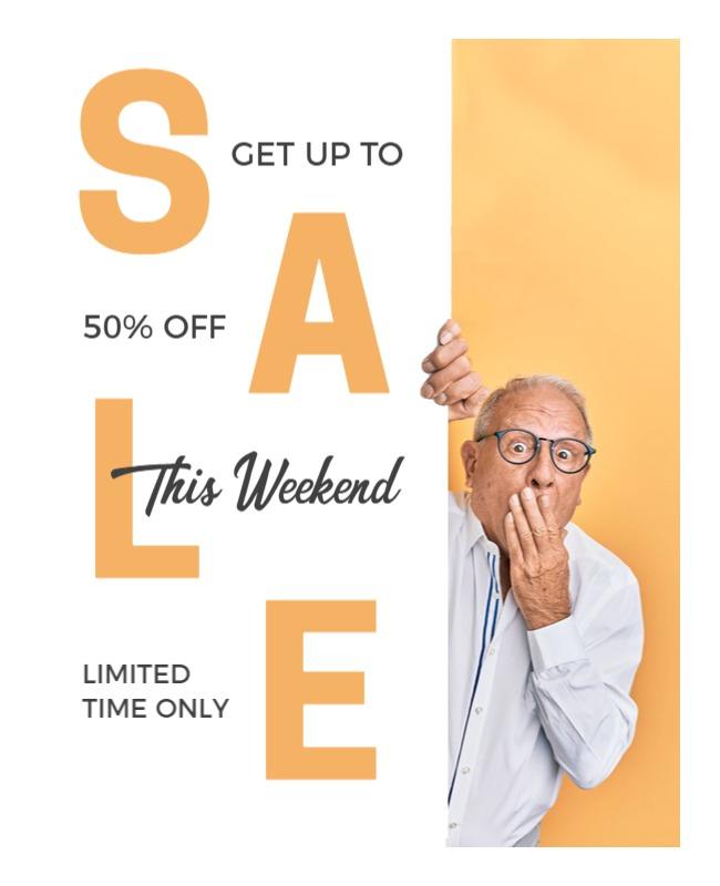 Weekend Surprise Sale Promotional Flyer Template