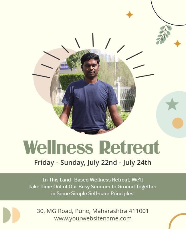 Weekend Wellness Retreat Promotion Flyer Template