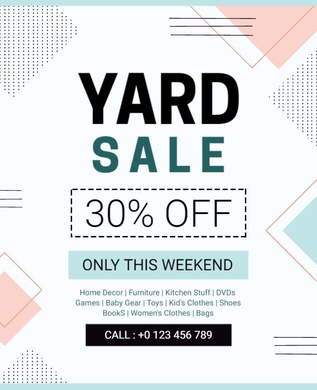 Weekend Yard Sale Discount Flyer Template