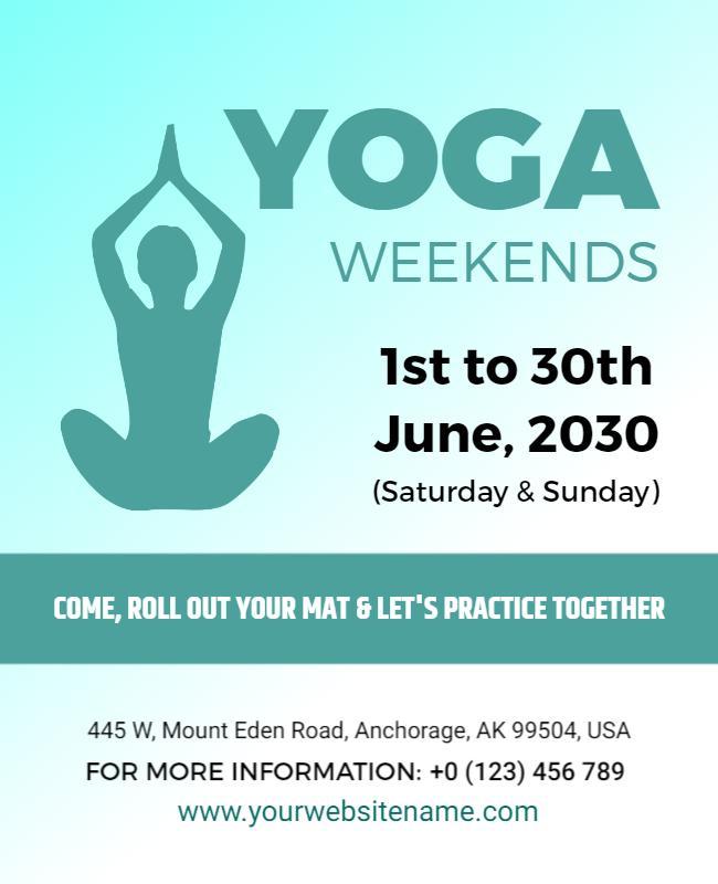 Weekend Yoga Retreat Event Flyer Template