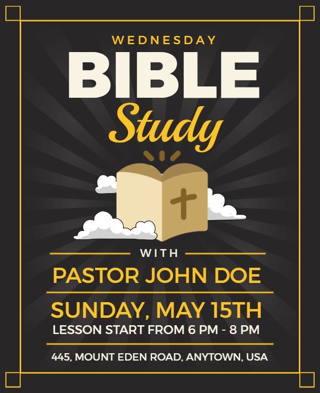 Weekly Bible Study Event Flyer Template