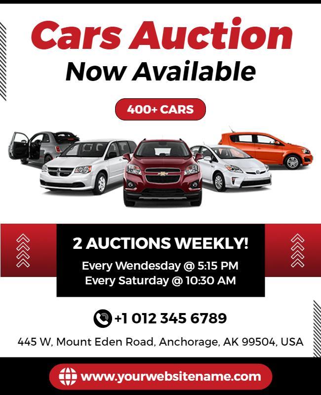 Weekly Car Auction Event Flyer Template