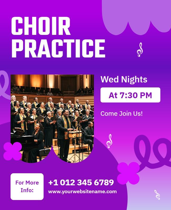 Weekly Choir Practice Event Poster Template