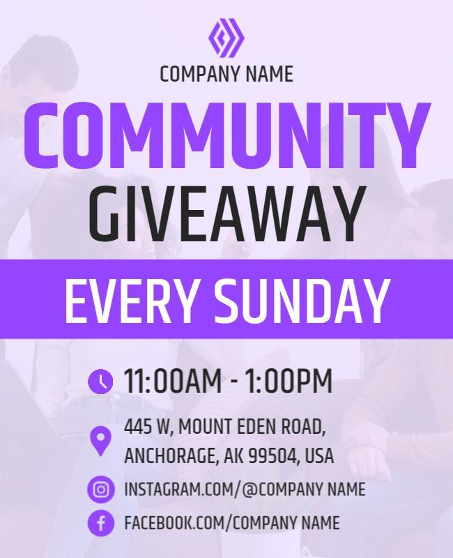 Weekly Community Giveaway Event Flyer Template