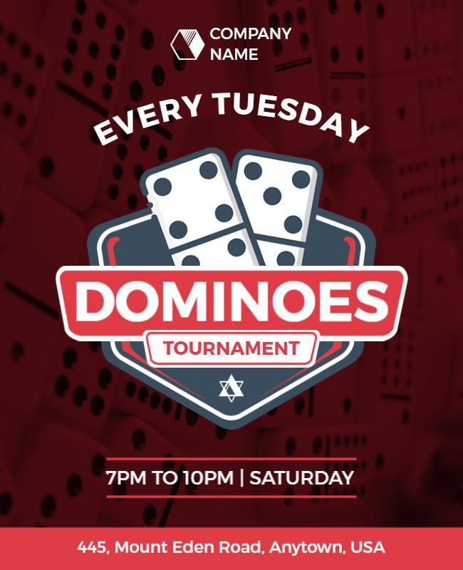 Weekly Dominoes Tournament Event Flyer Template