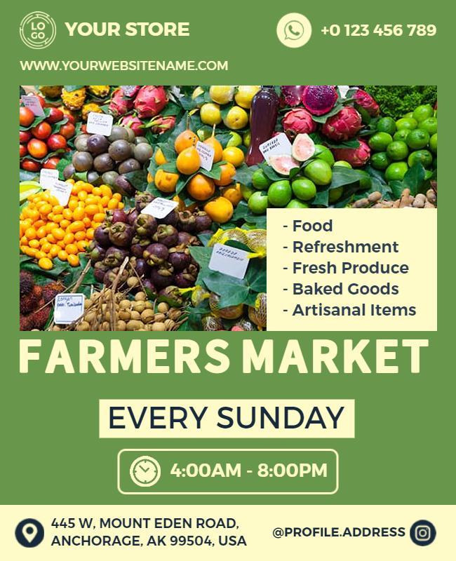 Weekly Farmers Market Event Flyer Template